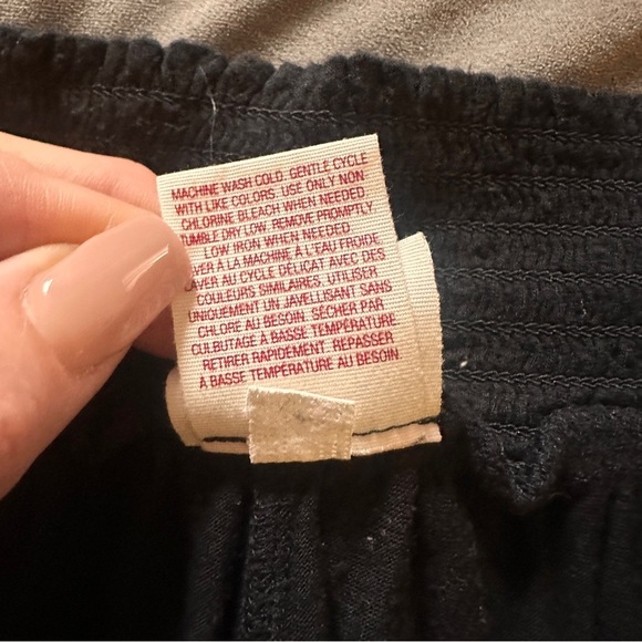 Mossimo Black Flowy Shorts Smocked Waist Soft Stretchy Lounge Boho Size XL Fun - Picture 4 of 9